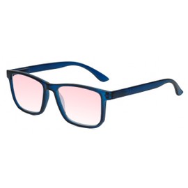 Calabria R861 FL-41 Reading Glasses +0.75 Navy Blue Crystal Fluorescent Light Sensitivity Indoor Outdoor Photophobia Readers