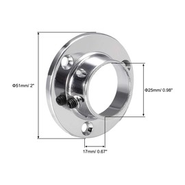 sourcing map Closet Wardrobe Rod Flange,25mm/1inch Dia, Socket Bracket Support Holder for Pipe 4Pcs