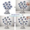 Evil Eye Flowers Lucky Tree with Silver Ganesha Hindu Elephant