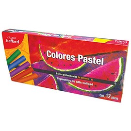 Stafford- Pinturas barras colores pastel c/12 stafford