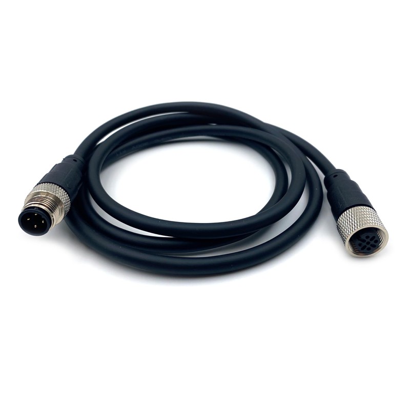 FOWIUNYE 6.56ft M12 4 Pins Male to Female Connector Cable,