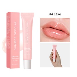Summer Special Lip Butter Balm, Hydrating, Nourishing & Softening Lip Care with Natural Oils & Fruit Extracts, Long-Lasting Moisture, Non-Sticky Shine, Soften Dry Lips Lip Care (#4 Cake (glitter), 1)