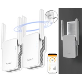 7links WLAN-Repeater Wi-Fi 6: 2er-Set WiFi-6-Dualband-Repeater, bis 3.000MBit/s, WLAN-Mesh, LAN-Port (Steckdosen-Repeater, WiFi Repeater 5GHz)