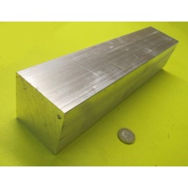 Basic 6061 T651 Aluminum Square Bar, 2.50" Thick x 2.50" Wide x 12" Length