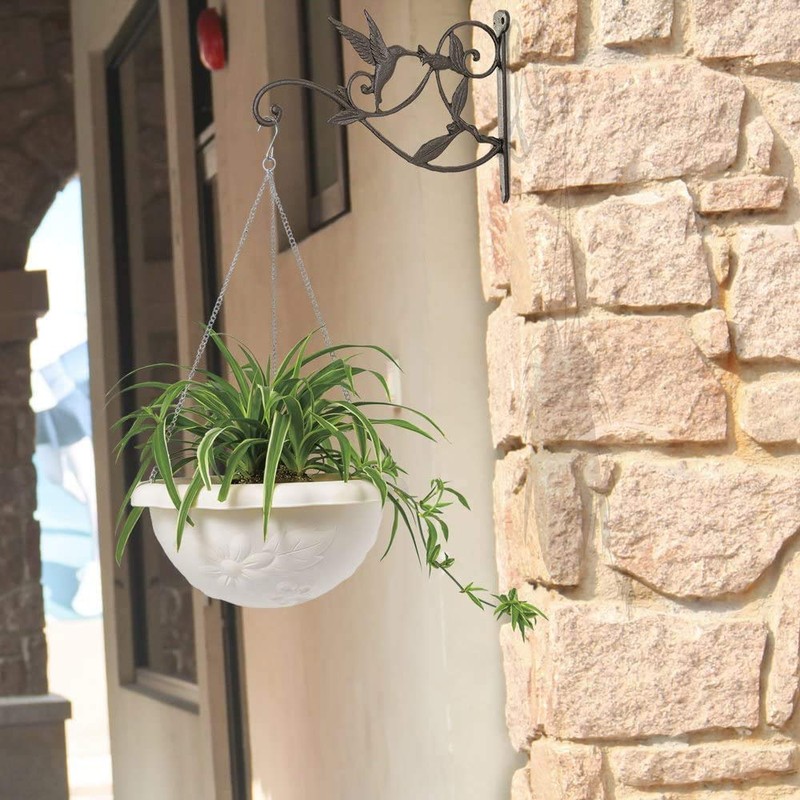 Mkono Hanging Plant Bracket Hook Iron Decorative Plant Hanger for
