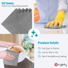 Orighty Grey Microfiber Cleaning Cloth, 50 Pack Highly Absorbent Cleaning