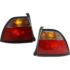 Garage-Pro Driver and Passenger Side Outer Tail Light for Honda Accord 1996-1997 Sedan & Coupe Halogen Except Wagon; Mounts on Body Replaces# 33501SV4A03, 33551SV4A03