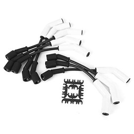 Fydun Cable de Encendido de Bujía de Alto Rendimiento, Alambre de Bujía Bota Cerámica Cable de Encendido 9070C Juego de Cables de Bujía de Repuesto para Motores GM LS/LT