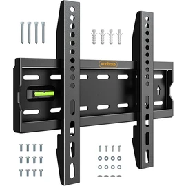 VonHaus TV Wall Bracket for 15-42" Screens, Ultra-Slim TV Bracket with Spirit Level, Flat to Wall Mount, 40kg Capacity, Max VESA: 300x200m