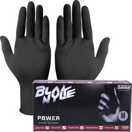 Medium Black Nyle Gloves (100 Count/Box)