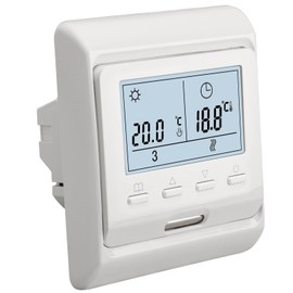 Wengart Electric Heating Thermostat WG806, Output 230V 16A, 7 Days Programmable, Digital Display, Suitable for Electric Heaters,
