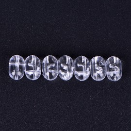 NewShot 100x Oval Fishing Rig Double Pearl Drill Cross Beads Transparent Beads Sea Fishing Lure Floating Float Tackle (5 x 8mm)