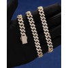 Iced Classic Spring Clasps 9mm Cuban Link Chain Necklace/Bracelet, Everlasting