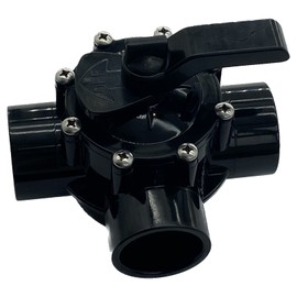 UcarSoon 4715 4717 263037 3 Port 1.5 & 2 Inch Positive Seal Valve Replacement for Spa Diverter Valve (Black)