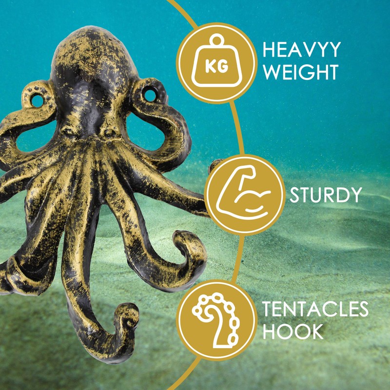 JJ PRIME - Octopus Key Holder for Wall | Animal