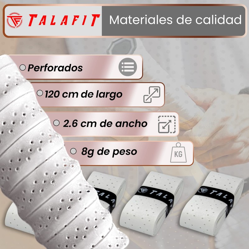 Talafit Pack of 4 Overgrip Padel - Grip Padel -