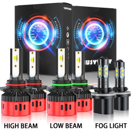 CHUSYYRAY For GMC Yukon XL 2000-2006 Combo 6000K LED faro de luz de niebla Hi-Lo bombillas