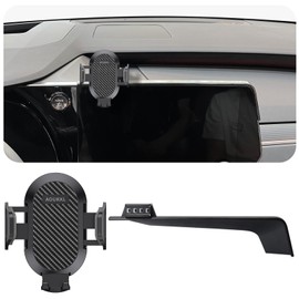 AOUKKL Car Phone Holder Fits for Lexus RX RX350 / RX350L / RX450h / RX450hL 2023-2024 Accessories(Only fit for 14-Inch Screen),Thick Cases Friendly,Cell Phone Mount for 4.7-7 in Phones