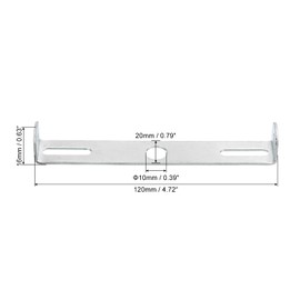 sourcing map Set of 2 Ceiling Light Plate Kit 120 x 20 x 16 mm Lighting Body Mounting Bracket for Home Office Chandelier