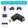 4Pcs DC 5.5mm x 2.1mm to Mini USB Adapter, 90