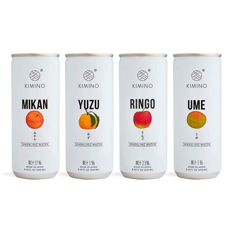 Kimino Drinks, Sparkling Water, 8.45 Fl Oz (Yuzu, Pack of