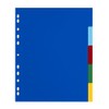 Oxford A4 5 Part Plastic Dividers, Extra Strong Assorted Colours,