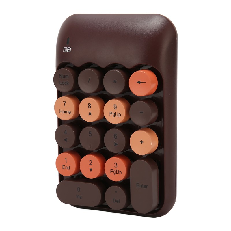 2.4GHz Wireless Numeric Keypad 18 Keys Retro Color Round Keycaps