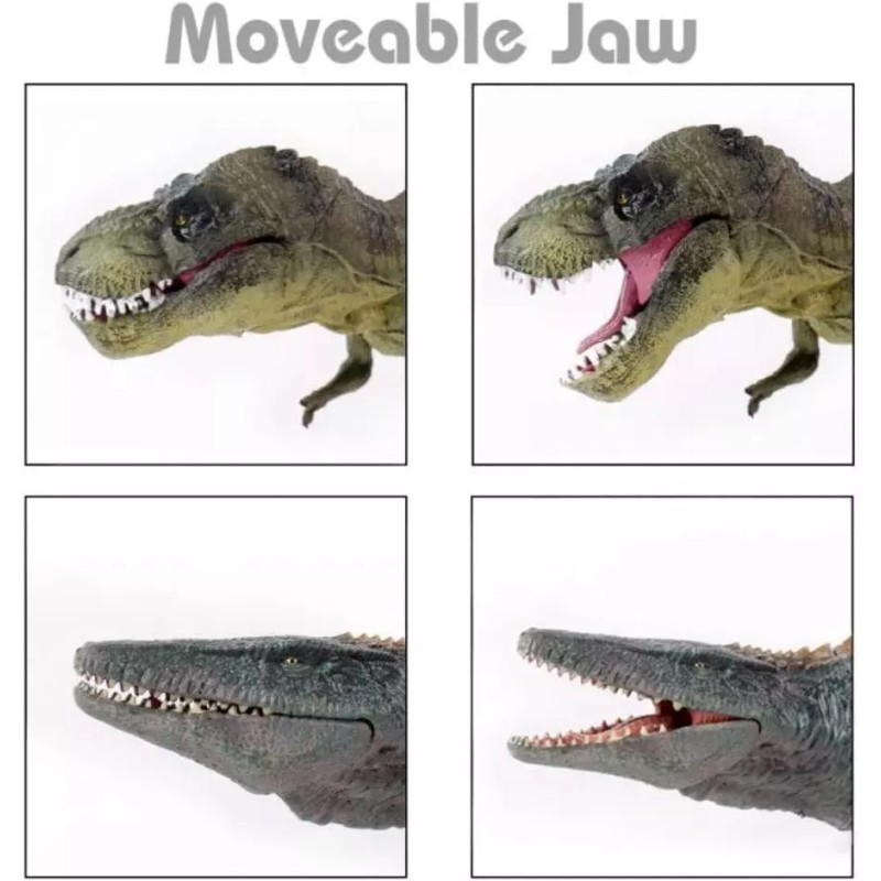 Jaysompro 5 PCS 8-15” Jumbo Dinosaur Set -Realistic Looking Dinosaur