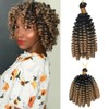 S-noilite Jamaican Bounce Crochet Hair 6 inch,Jumpy Wand Curls Short