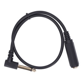 0.5M 1/4" Cable de Extensión, 6.35mm 1/4" Mono ángulo Recto Macho a Hembra Cable de Extensión de Audio, para Amplificadores, Instrumentos, Micrófono, Guitarra