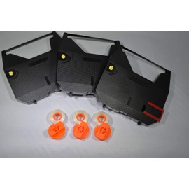 FJA Products Compatible Typewriter Ribbons & Correction Tape Spools for Brother AX10, AX15, SX4000, GX6750 Typewriters. Includes 3 Black Typewriter Cassettes and 3 Lift Off Correction Spools