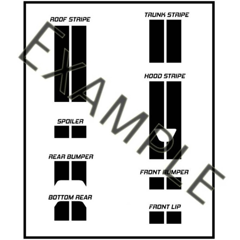 Fusion Decals Racing Stripes with Self Healing Premium Wrap