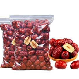 Dried Jujube Dates 17.6oz/500g, Delicious Red Date,Healthy Dried Fruit Snacks