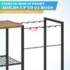 3-Sided Fishing Rod Rack for 24 Rods, Freestanding Fishing Rod