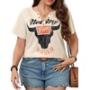 Women's Plus Size Notched Neck Short Sleeve Tops Western Shirts