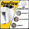DewFlew 4Pcs 5.15" Push Through Wheel Center Caps Stainless Trailer