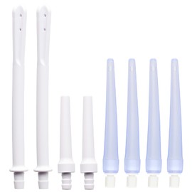Enema Nozzle 8 Pack, 2 Multi-Hole 5.73in, 2 Straight-Hole 2.91in, 4 Side-Port 4.19in PVC Enema Tips for Home Enema Use, Compatible with Standard Enema Bags, with Storage Case