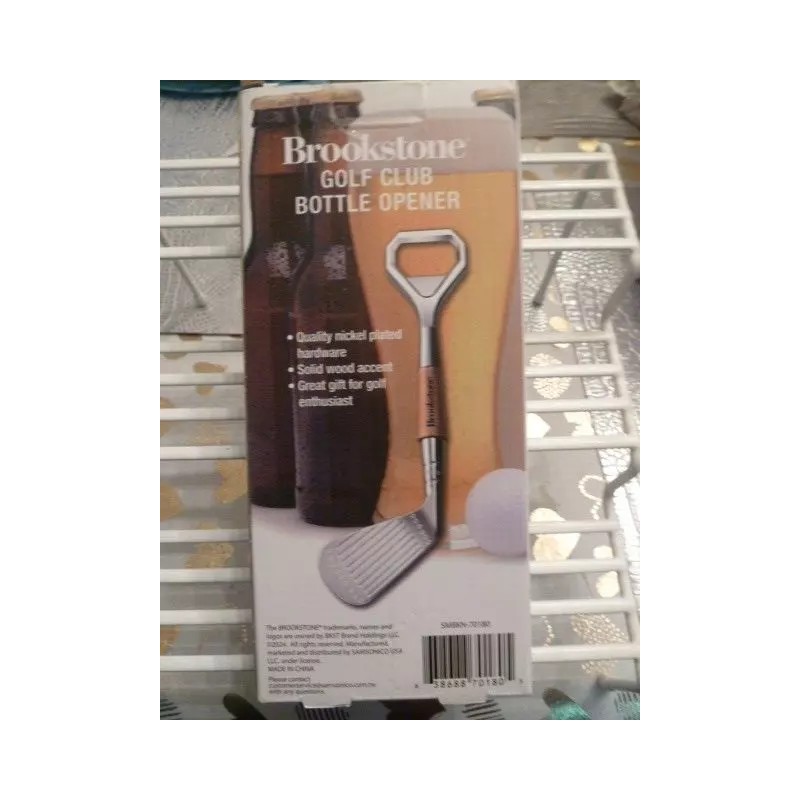 brookstone NIB BROOKSTONE golf club bottle opener