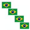 NEGNME 4 PCS Flag Stickers - Brazil Flag Stickers Decals