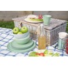 KitchenCraft Colourworks Plastic Dinner Plates, Classics Colours, Set of 4