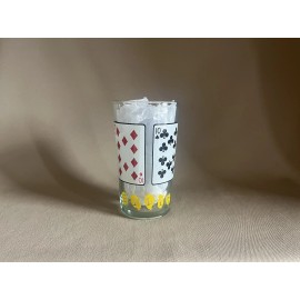 Two Holdings 12 Oz. “Black Jack” Printed Beer Glass, 5 1/4” Tall & 3” In Diameter, Brand New!