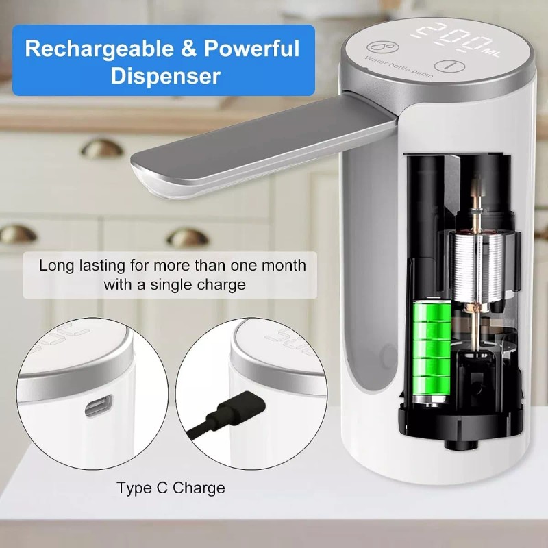 Dispensador De Agua Eléctrico Usb Recargable Bomba De Agua
