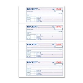 TOPS Money/Rent Receipt Book, 2-Part, Carbonless, 11 x 7-5/8 Inches, 4 Receipts/Page, 200 Sets per Book (46806)