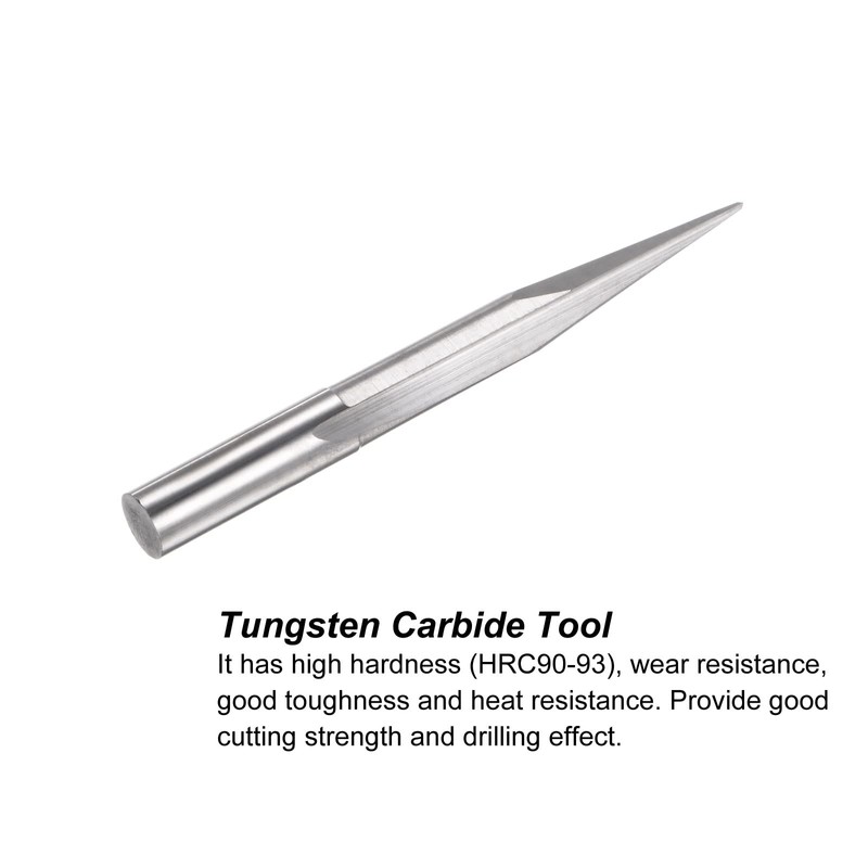 sourcing map Wood Engraving CNC Router Bit Full Carbide Carving