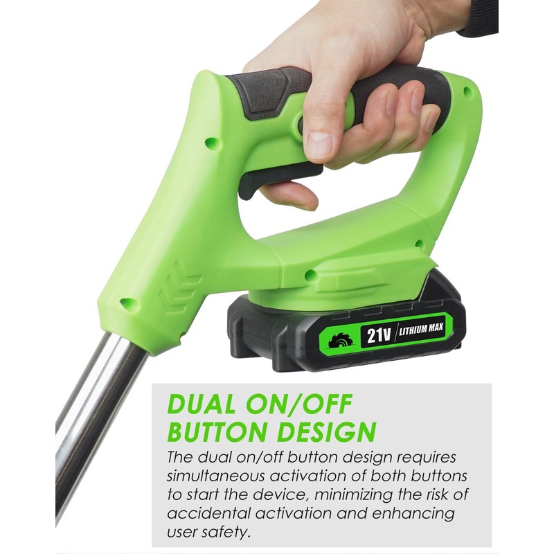 Cordless Weed Wacker, 3-in-1 stringless Weed Wacker, Foldable 2.0Ah Battery