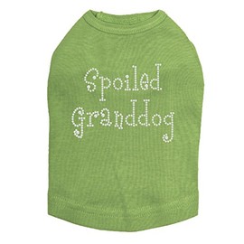Spoiled Granddog Dog Shirt L Lime Green