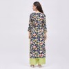 Tissu - Kurta con estampado de rayón azul y verde