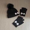 QKURT Girls Beanie Winter Hat and Mittens Set, Warm Accessories