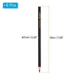PATIKIL Black Colored Pencils Set,6 Pcs Oil Color Pencils Wooden Coloring Drawing Pencil for Artists Art Painting