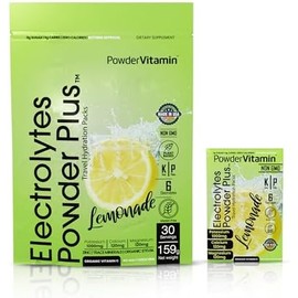 PowderVitamin Electrolytes Powder Plus, cetogénico, limonada, cero azúcar, 1000 mg de potasio, 120 mg de calcio, 120 mg de magnesio, sin OGM, cero